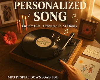 Custom Personalized Song Gift – 24 Hour Delivery | Unique MP3 for Wedding, Anniversary, Birthday, Memorial, Baby & More