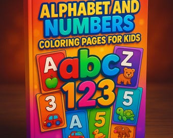 Kleurplaten alfabet en cijfers voor kinderen – afdrukbare educatieve activiteit (pdf)