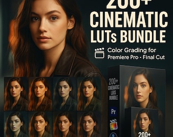 200+ Cinematic LUTs Bundle | Video Editing Filters (PLR Resell)
