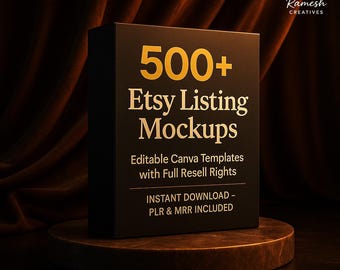 Más de 500 plantillas de maquetas para Etsy: editables en Canva, personalizables (PLR y MRR).