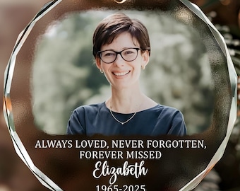 Custom Memorial Photo Ornament, Mom Loss Ornament, Loss of Father Gift, Memory Ornament, Remembrance Ornament, Memorial Christmas Ornament