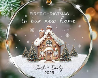 First Christmas in Our New Home Ornament 2026, New Home Christmas Ornament, New House Ornament, Housewarming Gift, Custom Family Ornament