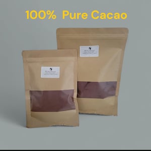 100% Natural Pure African Cocoa Powder - Afrika Flavour | Raw Cocoa with No Added Sugar, Ideal for Baking and Hot Chocolate, 100g / 250g