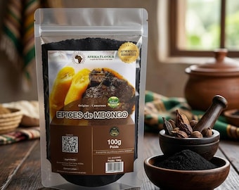 Mbongo Tchobi Spices from Cameroon - 100g | Authentic Blend for Black Sauce | 100% Natural & Artisanal | African Spices Afrika Flavour