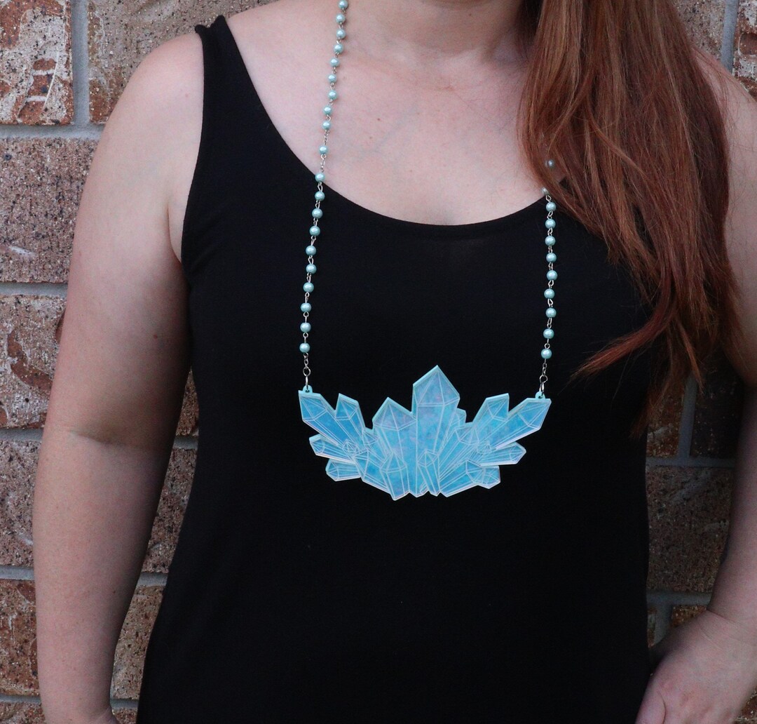 Dolce Statement Necklace- Iridescent Clear Crystal main image 0
