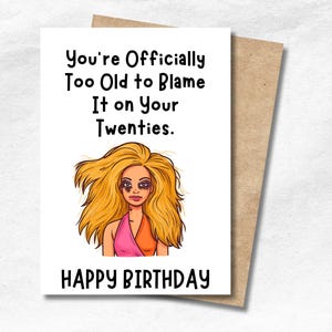 Carte d'anniversaire drôle 30e anniversaire, carte d'anniversaire Barbie, carte 30e anniversaire, PDF gratuit