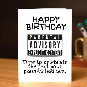 Tarjeta de cumpleaños con humor negro, divertida y atrevida - + Impresión PNG GRATIS
