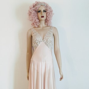 Claire Sandra BY Lucie Ann Beverly Hills- 1970&#39;s NWT Powder Pink Nightgown- Neiman Marcus- Small