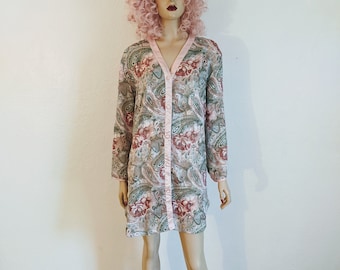 VICTORIA'S SECRET- Romantic Rose and Paisley Sleep Shirt- M/L