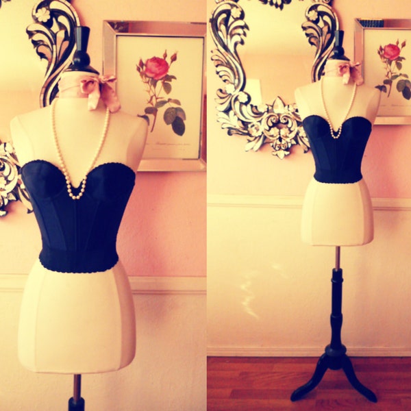 Adonna- Black Backless Bustier- 34B