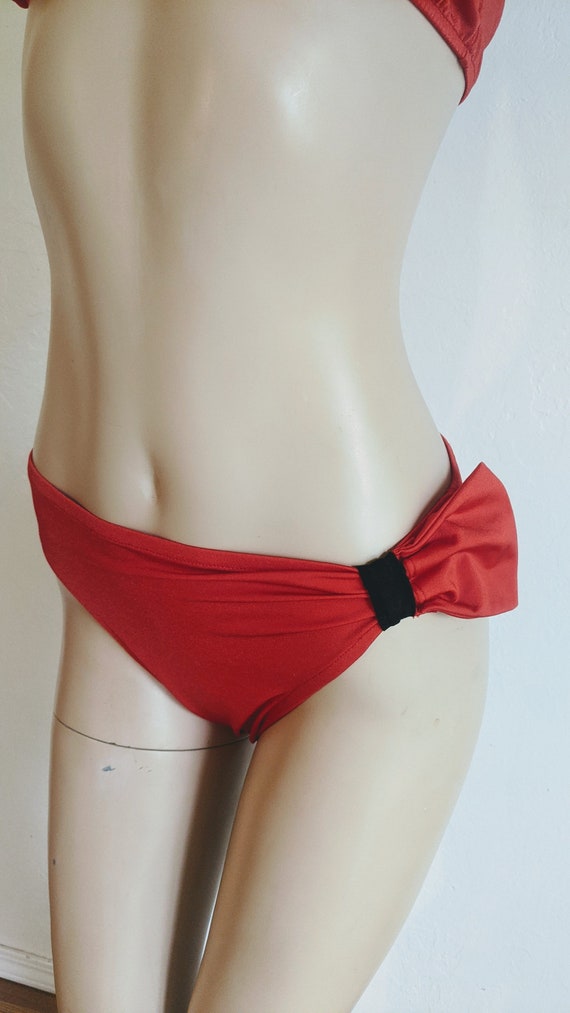 GIVENCHY- 1970's Sexy Red Bikini- Union Label- IL… - image 6