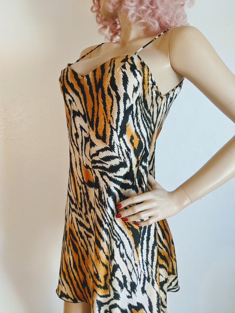 Lucie Ann Beverly Hills 1970's Sexy Tiger Print Chemise Medium image 3