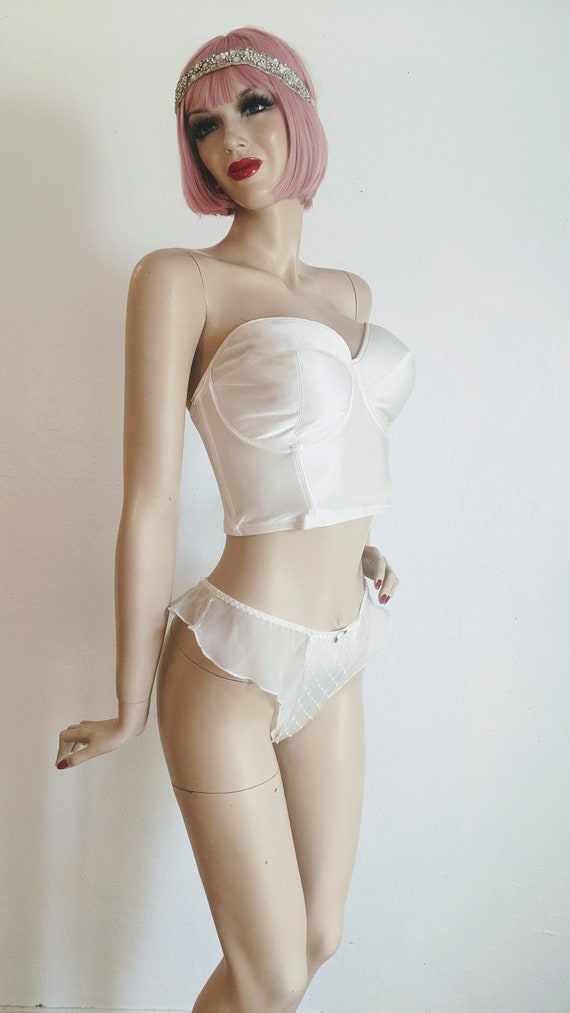SEARS- 1970's Candlelight Satin Bustier- 36B