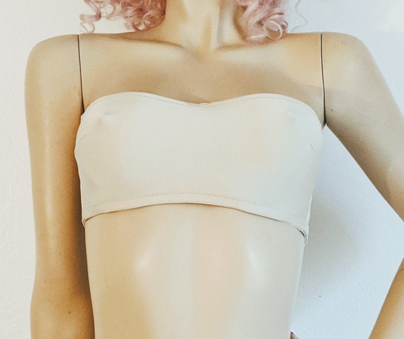 VICTORIA'S SECRET- 1990's RARE Nude Satin Bandeau… - image 8