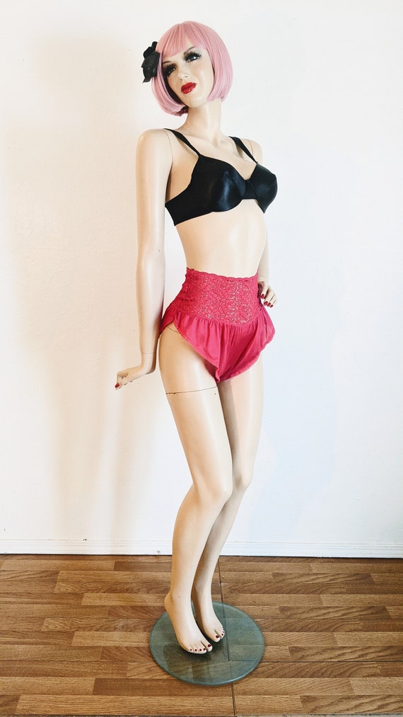 Alana Gale INTIMATES- 1980's High Waist Candy Red… - image 7