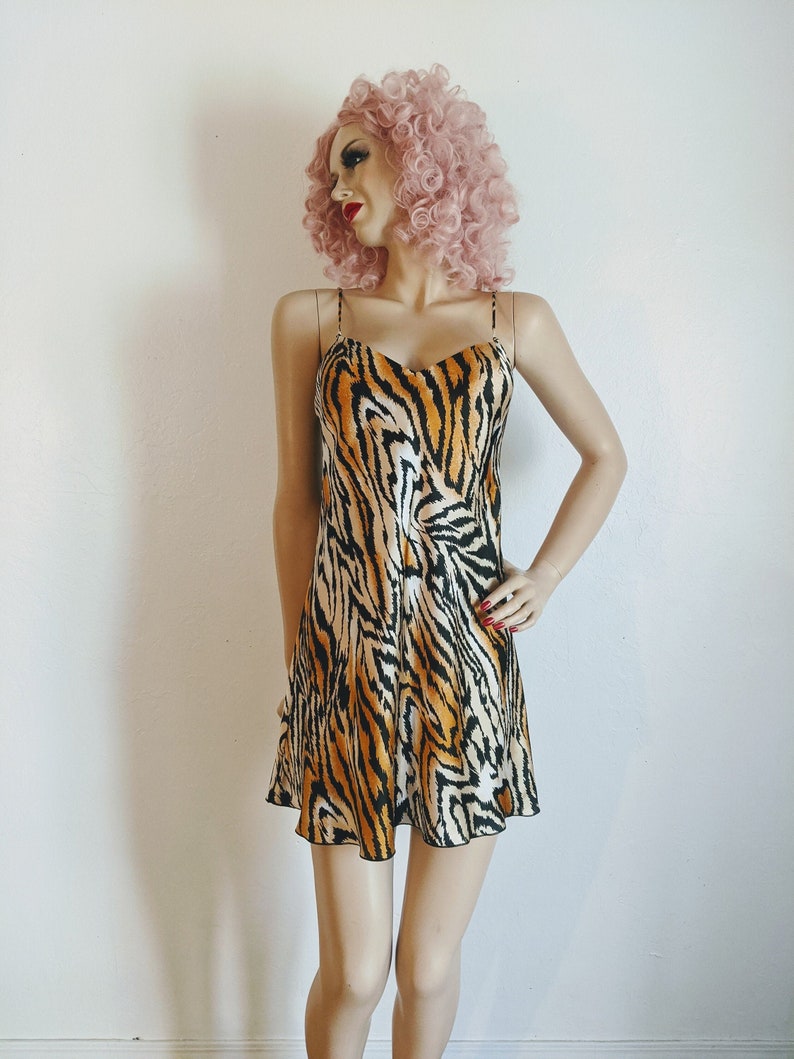 Lucie Ann Beverly Hills 1970's Sexy Tiger Print Chemise Medium image 1