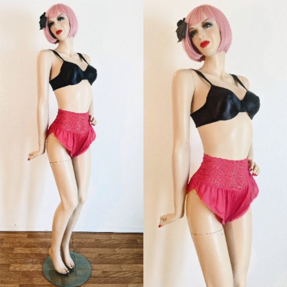 Alana Gale INTIMATES- 1980's High Waist Candy Red… - image 4