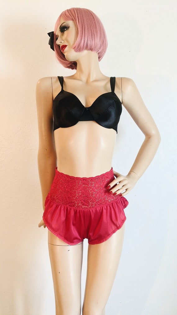 Alana Gale INTIMATES- 1980's High Waist Candy Red… - image 2
