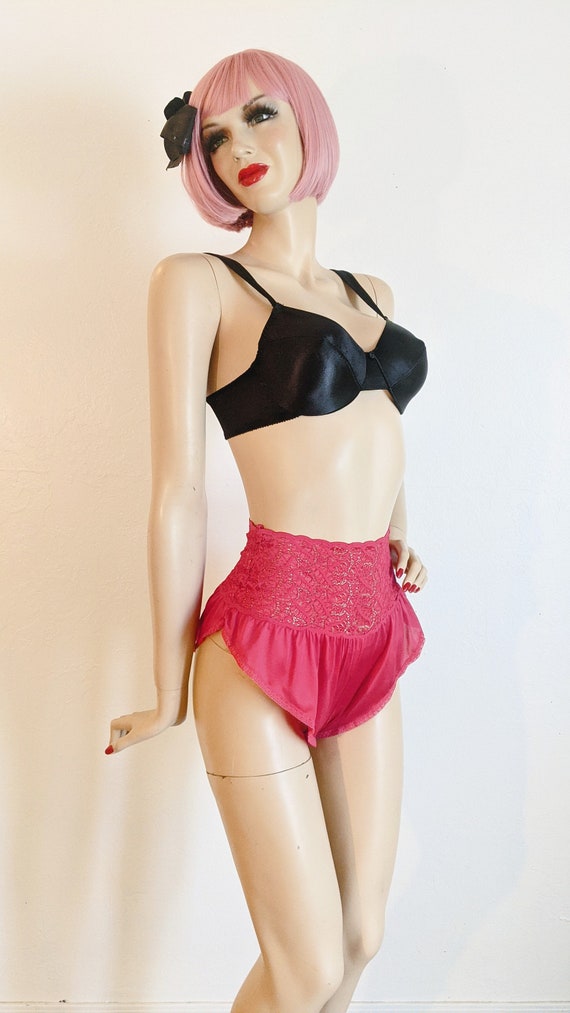 Alana Gale INTIMATES- 1980's High Waist Candy Red… - image 6