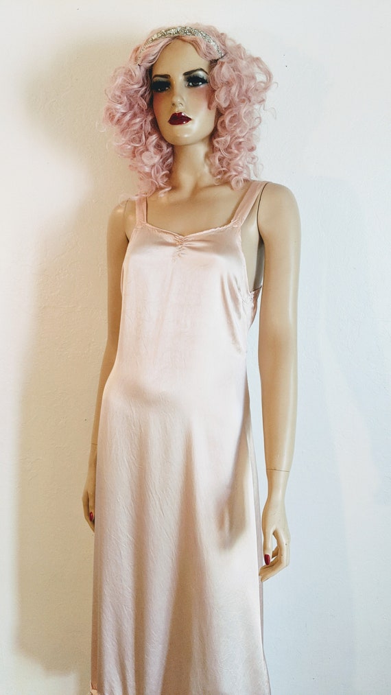 1940's Liquid Satin Antique Nightgown- 32 XS - image 5