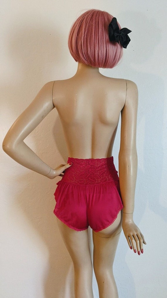 Alana Gale INTIMATES- 1980's High Waist Candy Red… - image 1
