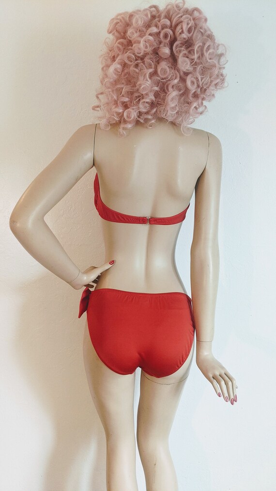 GIVENCHY- 1970's Sexy Red Bikini- Union Label- IL… - image 7