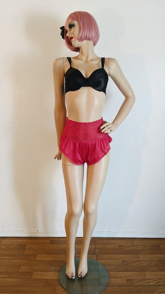 Alana Gale INTIMATES- 1980's High Waist Candy Red… - image 5