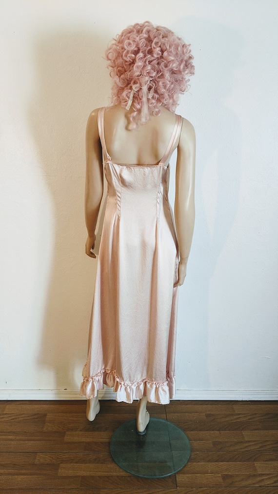 1940's Liquid Satin Antique Nightgown- 32 XS - image 10