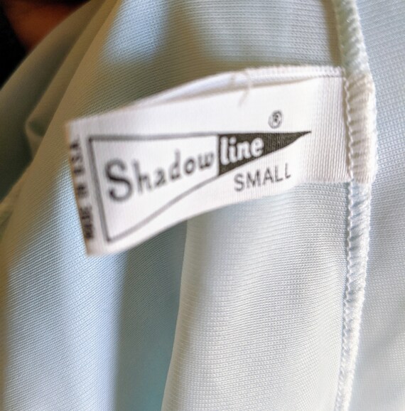 Shadowline® - 1970's Something Blue Bed Jacket- S… - image 8