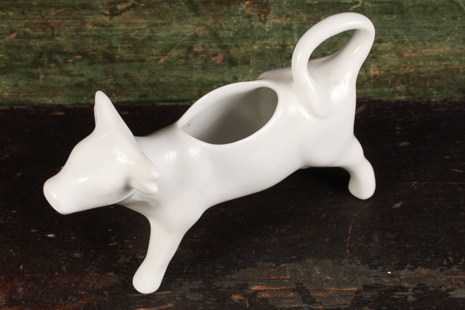 Apilco Porcelain White Cow Creamer Pitcher Vintage Ceramic Etsy