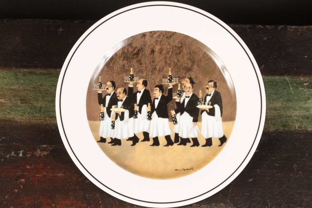 Guy Buffet Collection Plate the Charge of the Bottle Etsy
