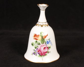 Herend Printemps Pattern #8039 Floral Table Bell - Vintage Ceramic Collectible Home Living Decor