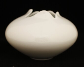 Rosenthal Studio Line White Little Wonder Vase - Vintage Ceramic Collectible Home Decor Living