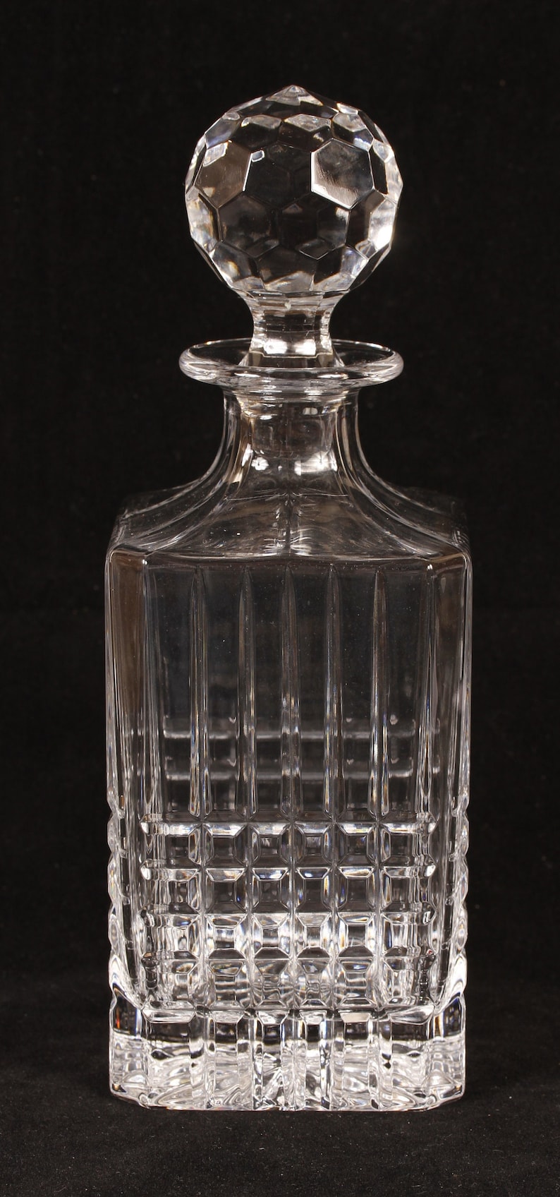 Tiffany & Co Crystal Pattern Plaid Decanter Vintage Ceramic Collectible Drinkware Barware Entertaining image 4