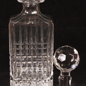 Tiffany & Co Crystal Pattern Plaid Decanter Vintage Ceramic Collectible Drinkware Barware Entertaining image 5