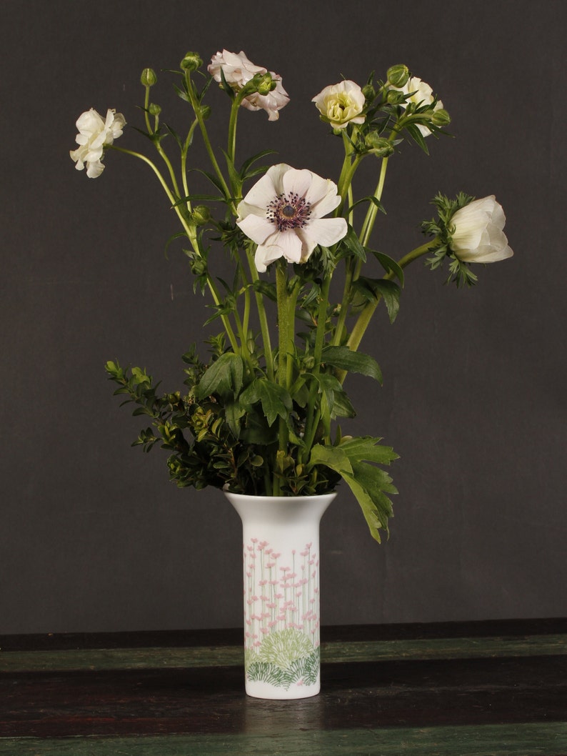 Rosenthal Pink Blumen Floral Baumann Studio Linie Vase Vintage Keramik Sammlerstück Wohndekor Wohnen Bild 7