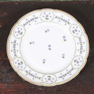B & C Limoges Bernardaud Barbeaux Appetizer Dessert Plates - Set of 4 - Vintage Ceramic Collectible Dining Serving Entertaining