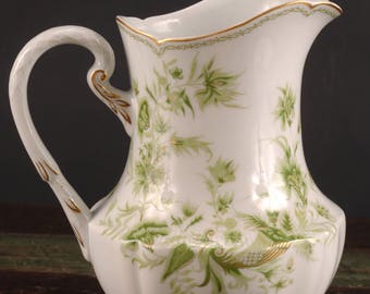 Jarra Haviland Limoges Carette: cerámica vintage coleccionable para servir comidas y entretenimiento