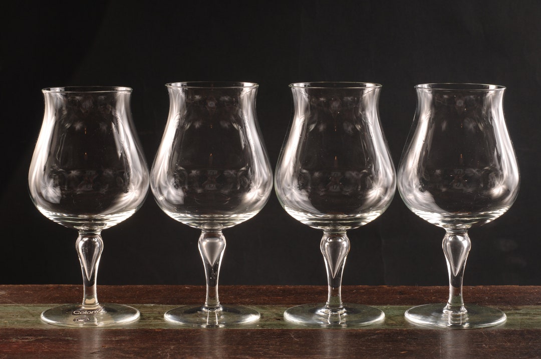 Colony Elegance Stemmed Brandy Glasses Set of 4 Vintage Etsy