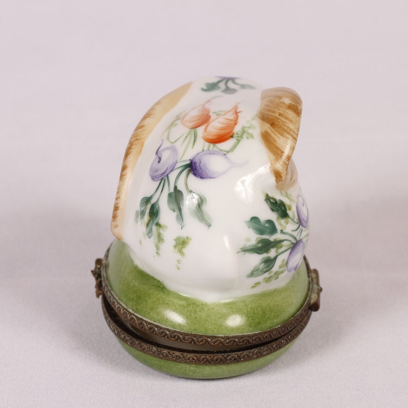 Limoges Rabbit Chamart France Trinket Box Vintage Ceramic Collectible Home Living Decor image 5