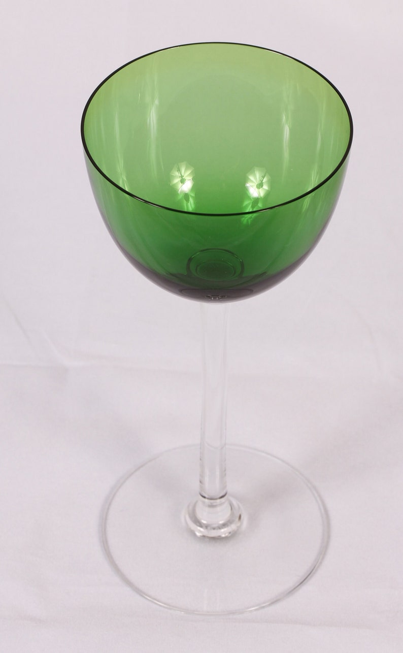 Baccarat Montaigne motif émeraude du Rhin Lot de 2 verres vintage à collectionner pour salle à manger et service pour réception et bar image 5