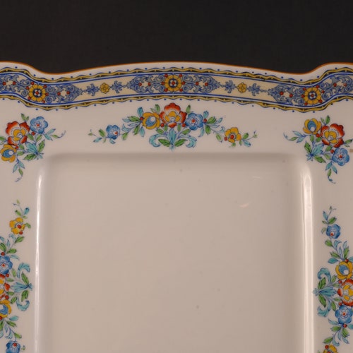 Mintons Luxor Pattern Square Dinner Plate - outlet Vintage Ceramic Dining Serving Entertaining