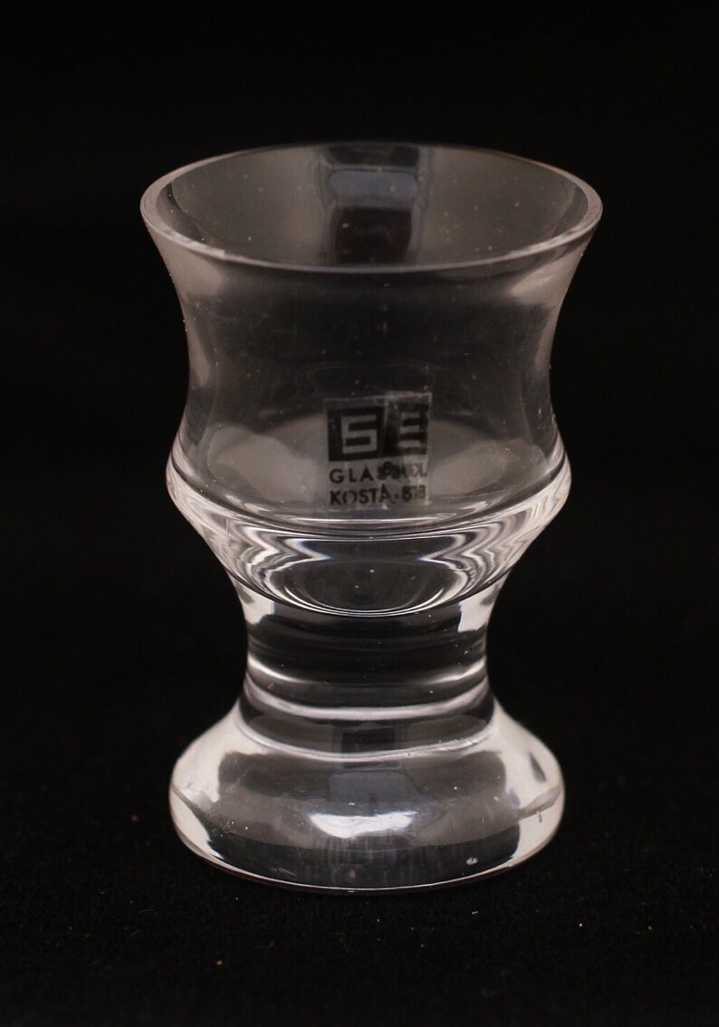 SEA Glasbruk Mini Travel Shot Bottle Shot Glass Vintage Glass Collectible Dining Serving Entertaining image 5