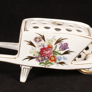 Floral Wheelbarrow Flower Frog Vintage Ceramic Collectible Home Decor Living image 5