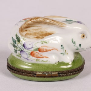 Limoges Rabbit Chamart France Trinket Box Vintage Ceramic Collectible Home Living Decor image 1