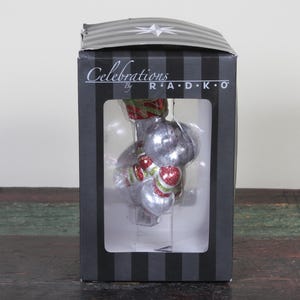 Celebrations by Radko Silver Hippo Holiday Ornament - Vintage Christmas