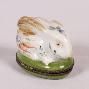 Limoges Rabbit Chamart France Trinket Box Vintage Ceramic Collectible Home Living Decor image 4