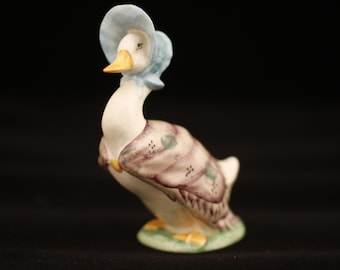 Beatrix Potter Beswick Jemima Puddle Duck Figurine - Vintage Ceramic Collectible Home Decor