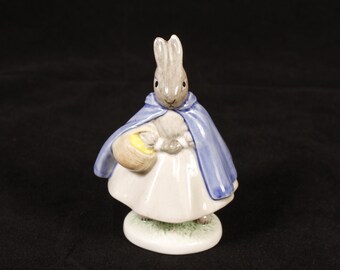 Coalport Little Grey Rabbit Goes Shopping Figurine - Vintage Ceramic Collectible Home Decor Living