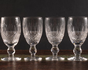 Waterford Crystal Colleen Sherry Glasses - Set of 4 - Vintage Glass Collectible Dining Serving Entertaining